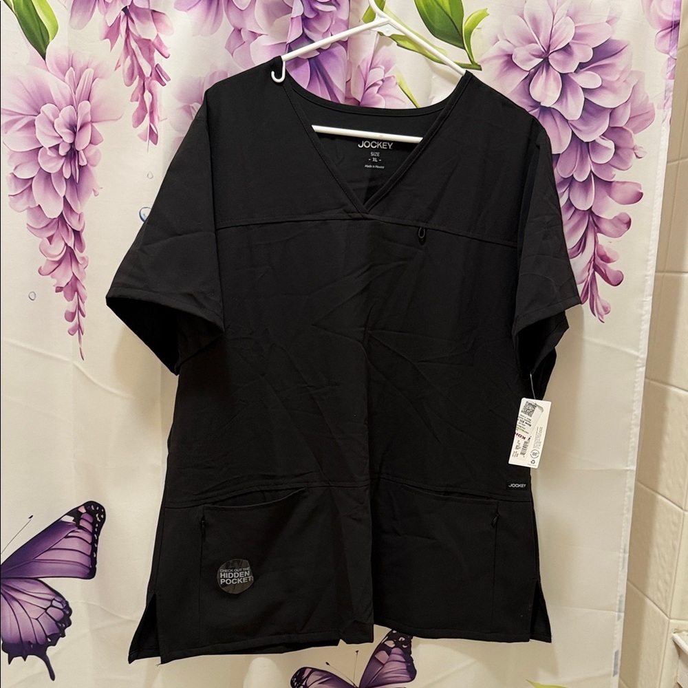 Jockey Women's Classic Black Short Sleeve Top
